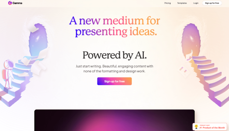 تطبيق Gamma AI