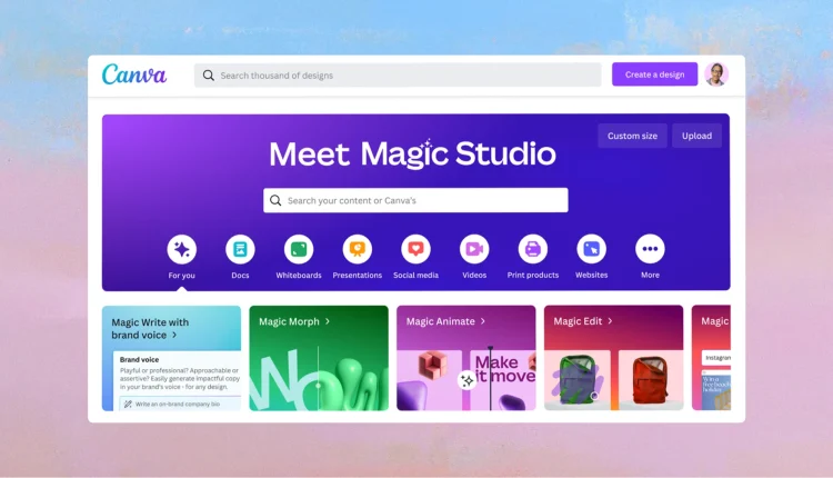 أدوات الذكاء الاصطناعي من Canva