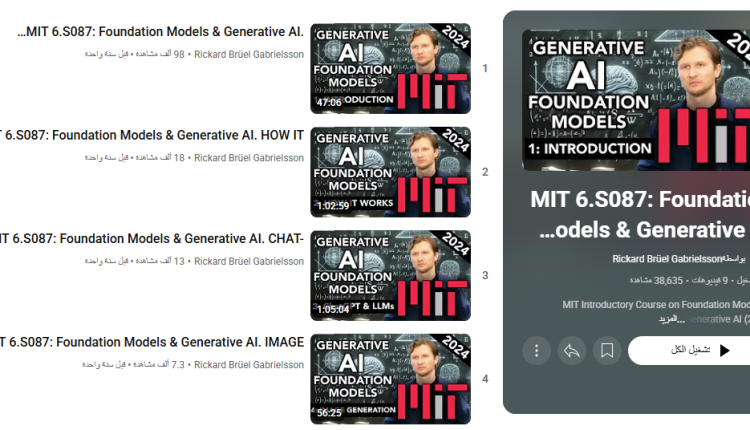 تعلم الذكاء الاصطناعي التوليدي