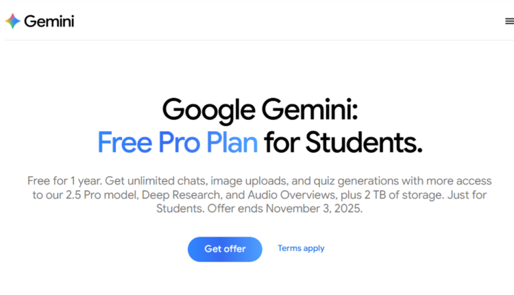 Google Gemini Pro للطلاب