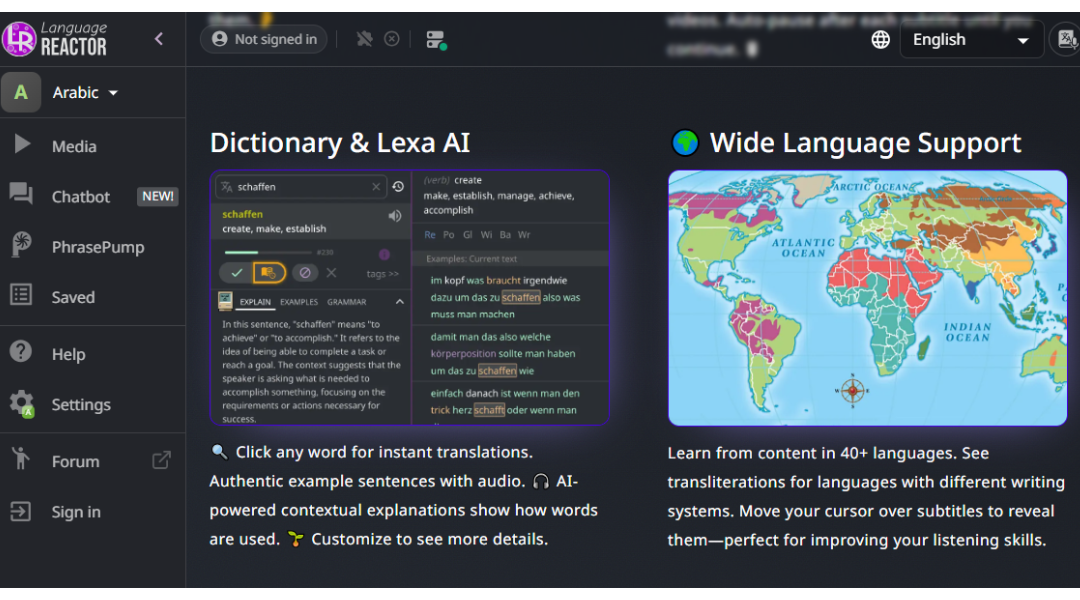 أداة Language Reactor تحول أي فيديو أو نص لتجربة تفاعلية تحسن لغتك ...
