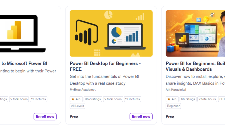 دورات تعلم Power BI