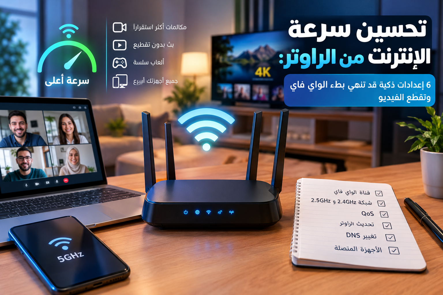 تحسين سرعة الإنترنت من الراوتر