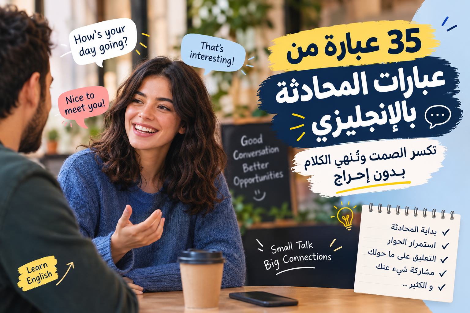 عبارات فتح الحوار بالإنجليزي